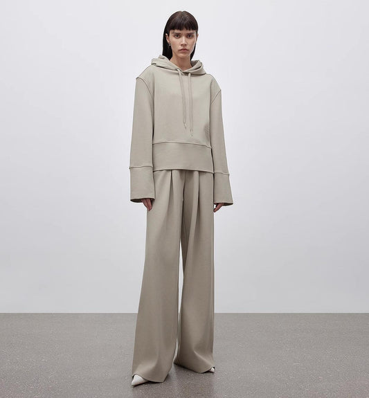 "Time Travel" Short Hooded Sweatshirt for Women,